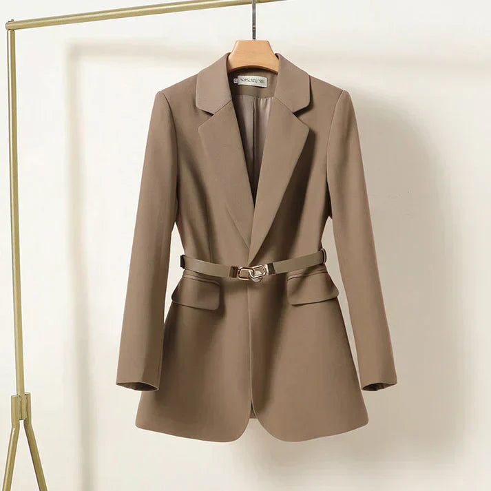Elegante Blazer met Tailleband | Dames blazer met getailleerde pasvorm en klassieke snit