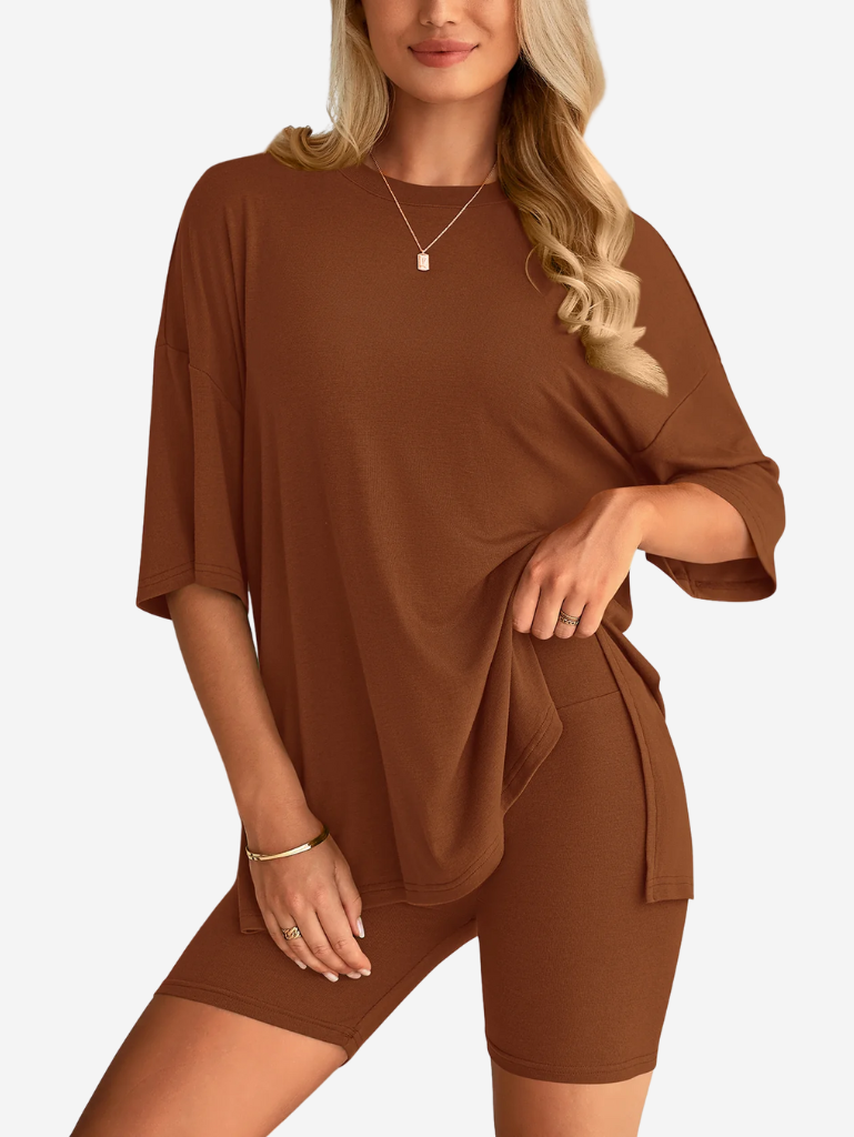 Danielle Duo Set | Oversized T-shirt & Short voor Dames met Comfortabele Pasvorm