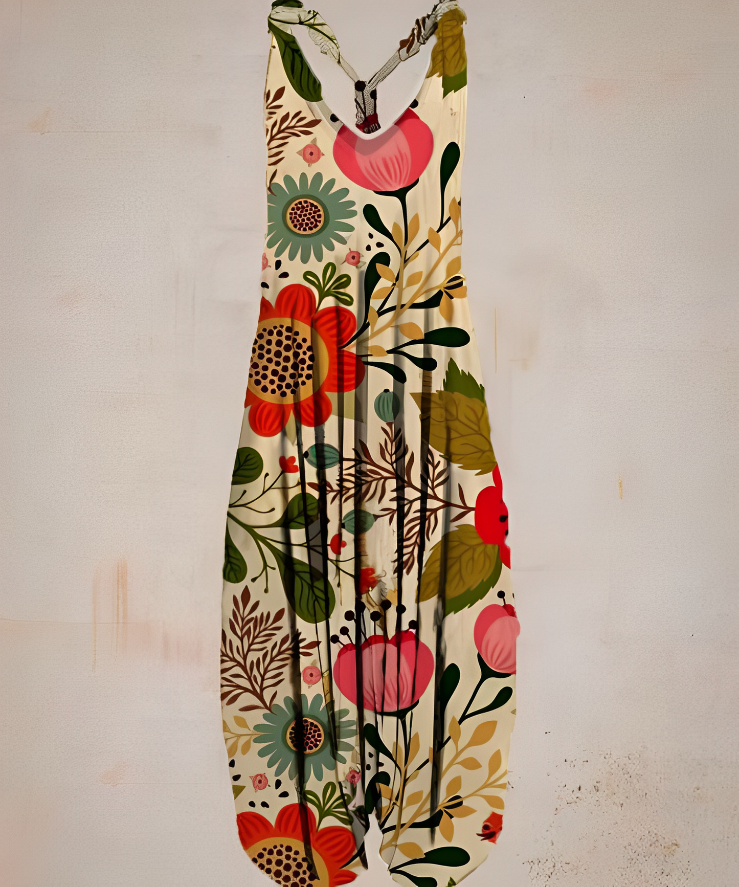 Kimora | Boho Chic Jumpsuit voor Dames - V-Ausschnitt en Printdesign