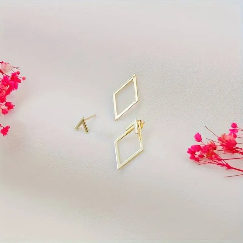 Minimalistische Geometrische Oorbellen | Dames oorbellen met modern design en lichte afwerking
