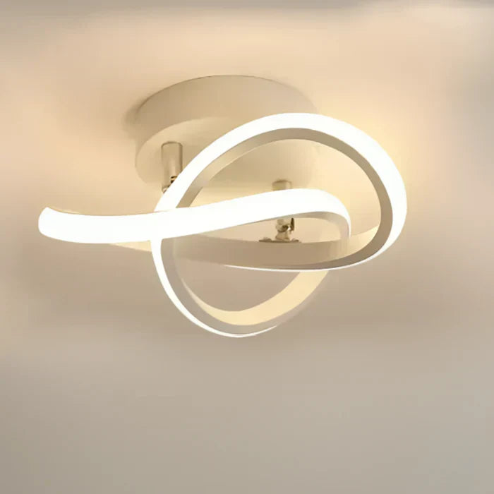 Moderne Plafondlamp – Aluminium en Acryl, Dubbel Ring Design voor Woonkamer of Slaapkamer Verlichting