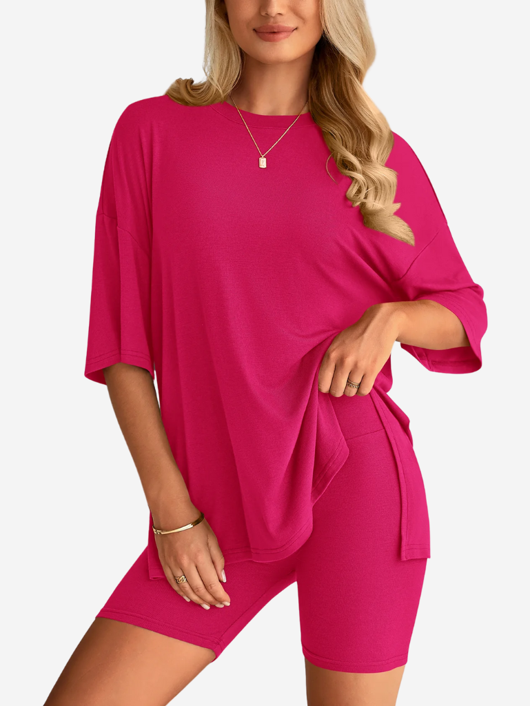Danielle Duo Set | Oversized T-shirt & Short voor Dames met Comfortabele Pasvorm