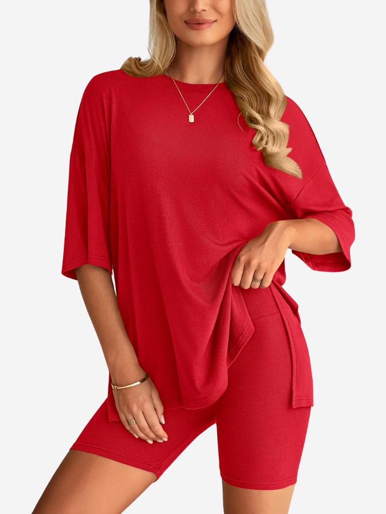 Danielle Duo Set | Oversized T-shirt & Short voor Dames met Comfortabele Pasvorm