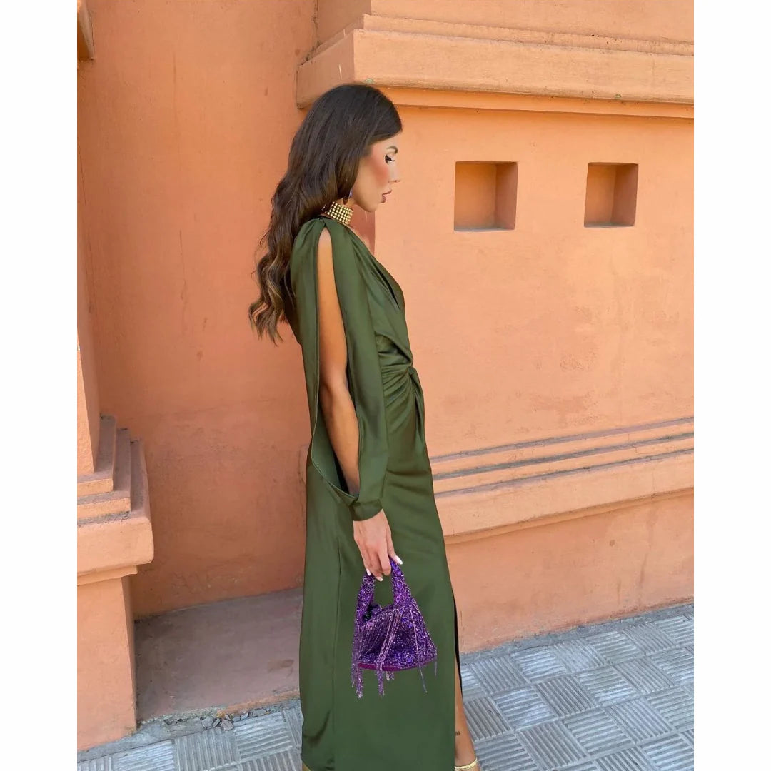 Rona | Elegante Maxi-Jurk voor Dames – Flatterende Pasvorm en Subtiele Split
