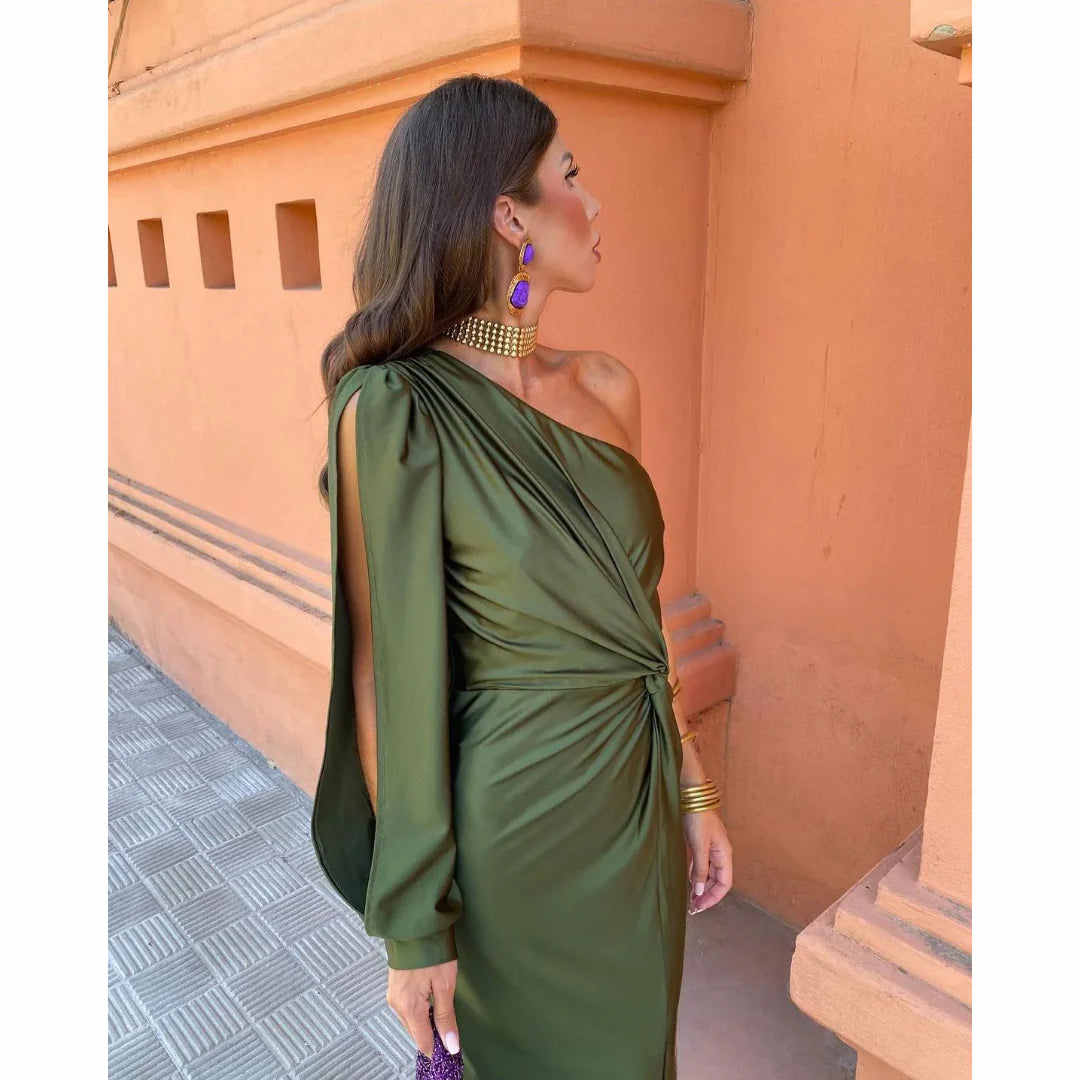 Rona | Elegante Maxi-Jurk voor Dames – Flatterende Pasvorm en Subtiele Split