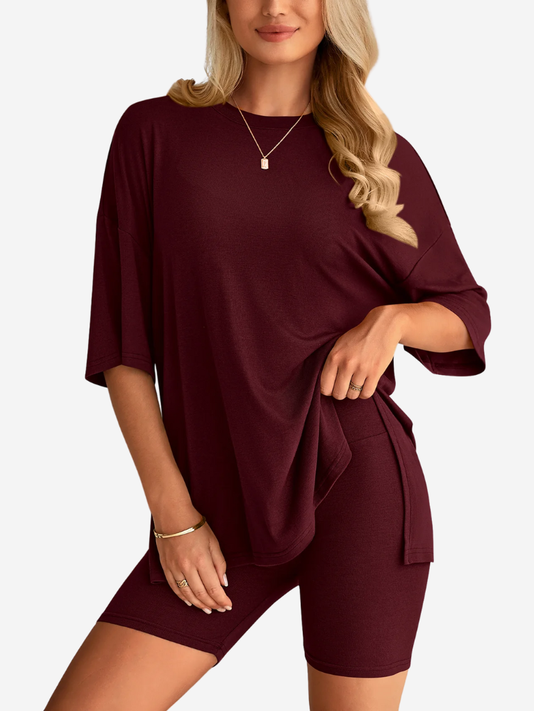 Danielle Duo Set | Oversized T-shirt & Short voor Dames met Comfortabele Pasvorm