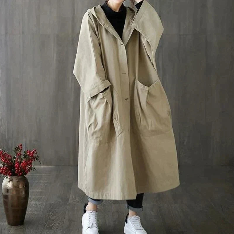 Lysanne | Trenchcoat voor Dames – Oversized Stijl met Functionele Zakdetails