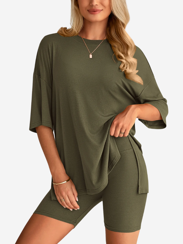 Danielle Duo Set | Oversized T-shirt & Short voor Dames met Comfortabele Pasvorm