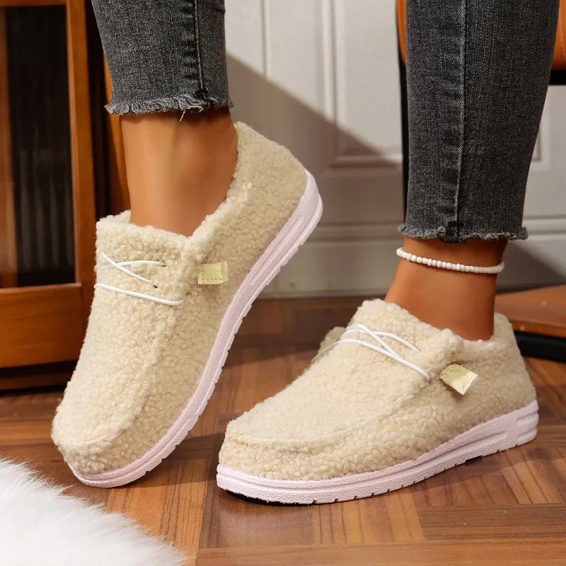 Dames Teddy Pantoffels – Warme Pantoffels van Fleece met Anti‑Slip Zool, Winter