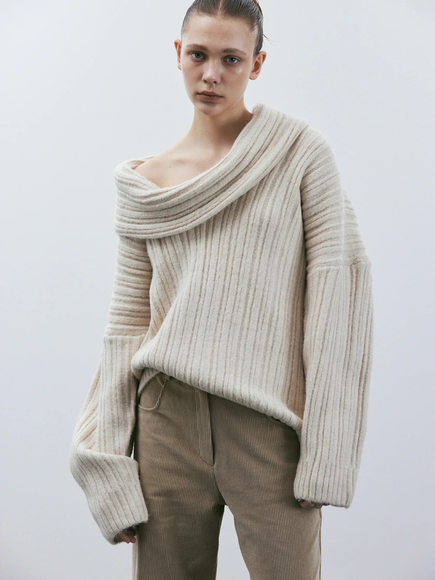 Oversized Wollen Trui | Dames Gebreide Trui met Ademend Warmtecomfort