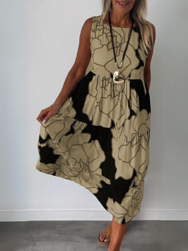 Laura | Off-Shoulder Gedrukt Jurk voor Dames - Elegant en Comfortabel