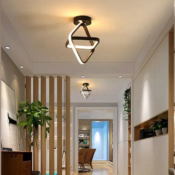 Moderne Plafondlamp – Aluminium en Acryl, Dubbel Ring Design voor Woonkamer of Slaapkamer Verlichting