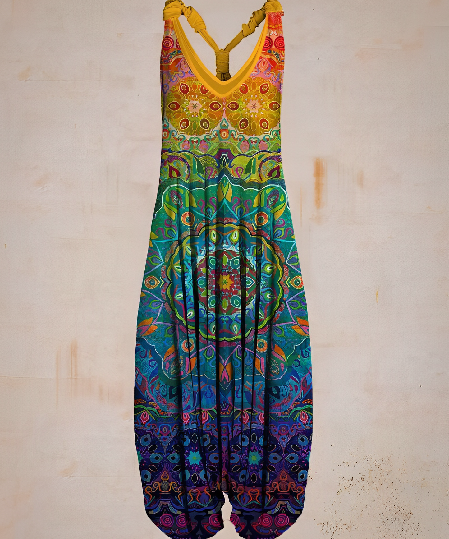 Kimora | Boho Chic Jumpsuit voor Dames - V-Ausschnitt en Printdesign