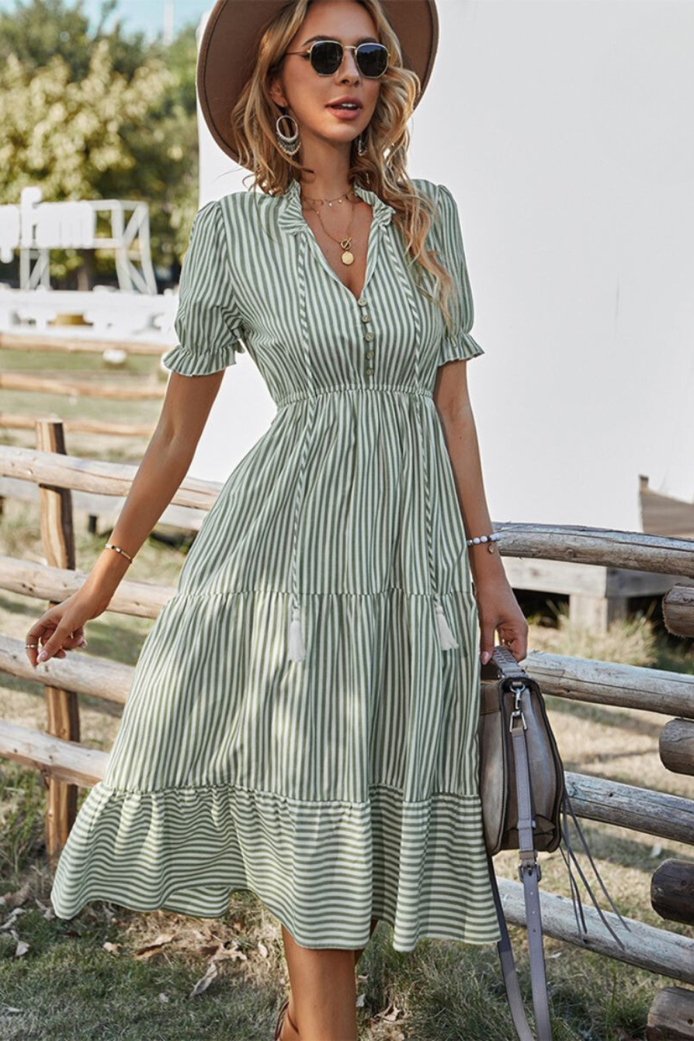 Lotta | Gestreept Midikleid voor Dames – Stijlvol en Comfortabel voor Zomerse Dagen