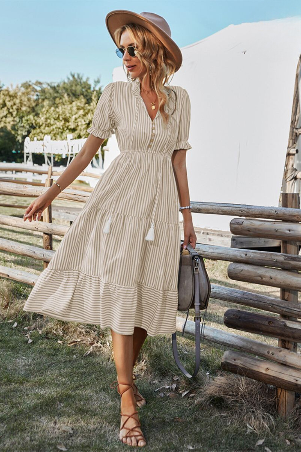 Lotta | Gestreept Midikleid voor Dames – Stijlvol en Comfortabel voor Zomerse Dagen