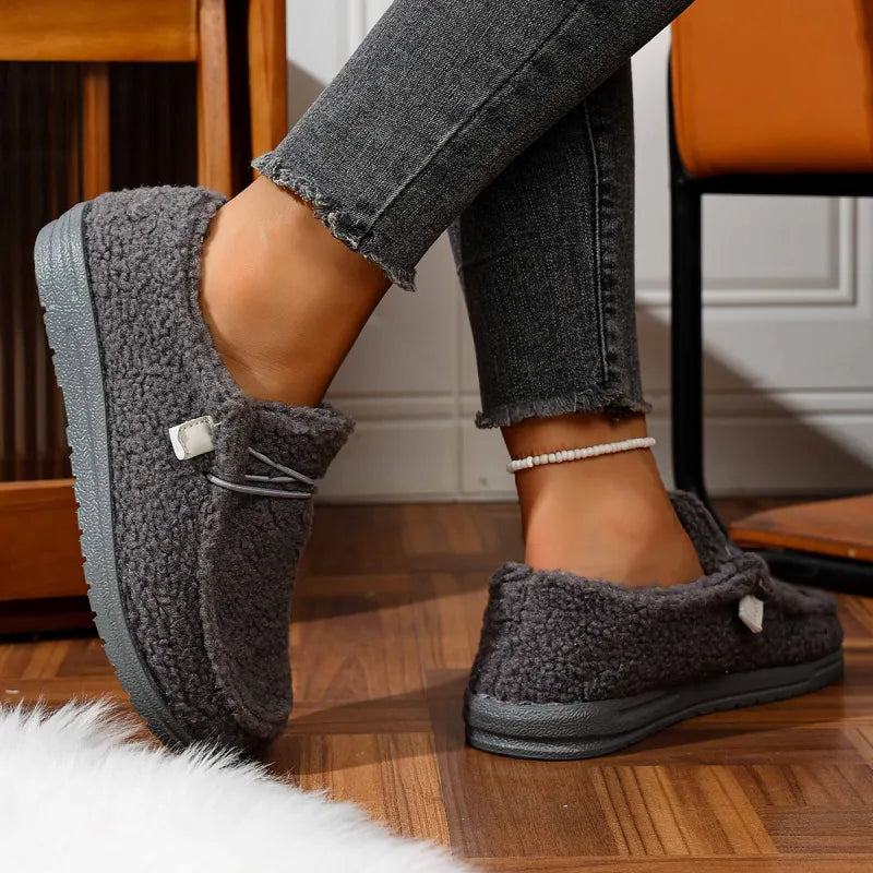 Dames Teddy Pantoffels – Warme Pantoffels van Fleece met Anti‑Slip Zool, Winter
