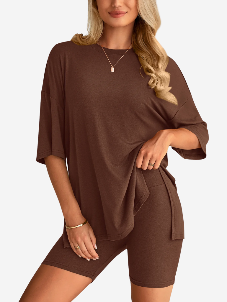 Danielle Duo Set | Oversized T-shirt & Short voor Dames met Comfortabele Pasvorm