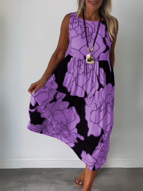 Laura | Off-Shoulder Gedrukt Jurk voor Dames - Elegant en Comfortabel