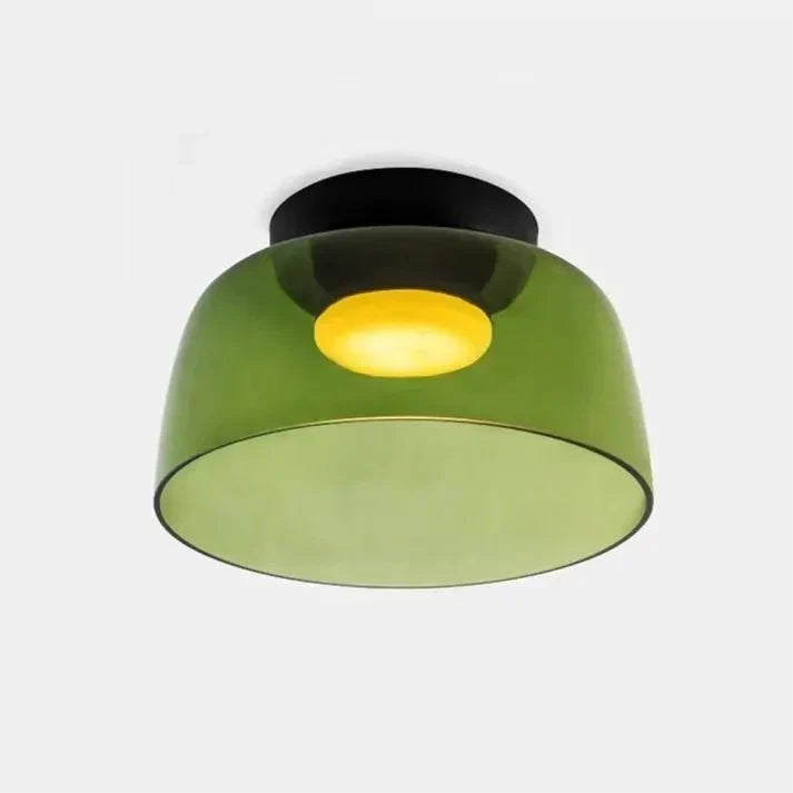 Glazen Plafondlamp – Transparant, Scandinavisch Design met Driekleuren LED voor Woonkamer of Eetkamer