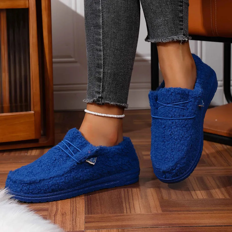 Dames Teddy Pantoffels – Warme Pantoffels van Fleece met Anti‑Slip Zool, Winter