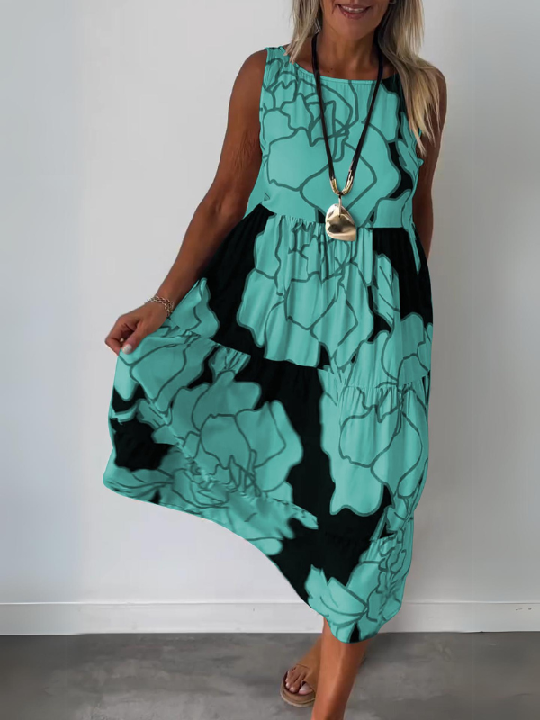 Laura | Off-Shoulder Gedrukt Jurk voor Dames - Elegant en Comfortabel