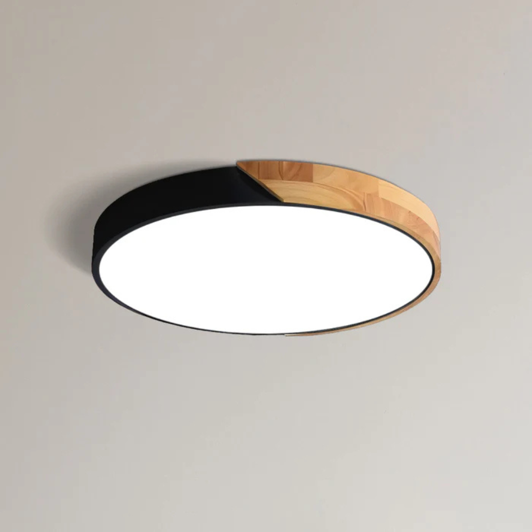 Scandinavische Houten Plafondlamp – Natuurlijk Hout, Modern Design voor Slaapkamer of Woonkamer Verlichting