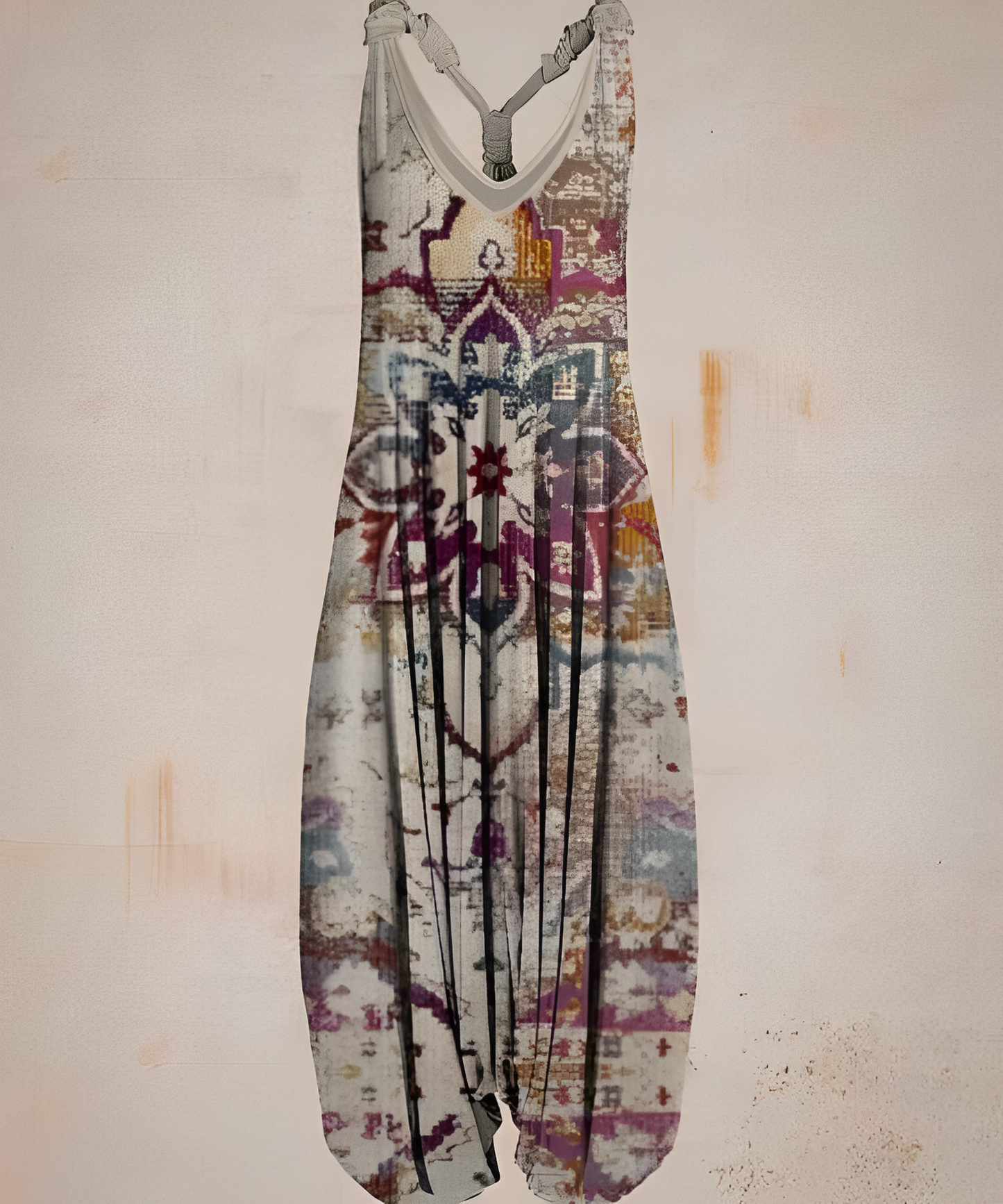 Kimora | Boho Chic Jumpsuit voor Dames - V-Ausschnitt en Printdesign