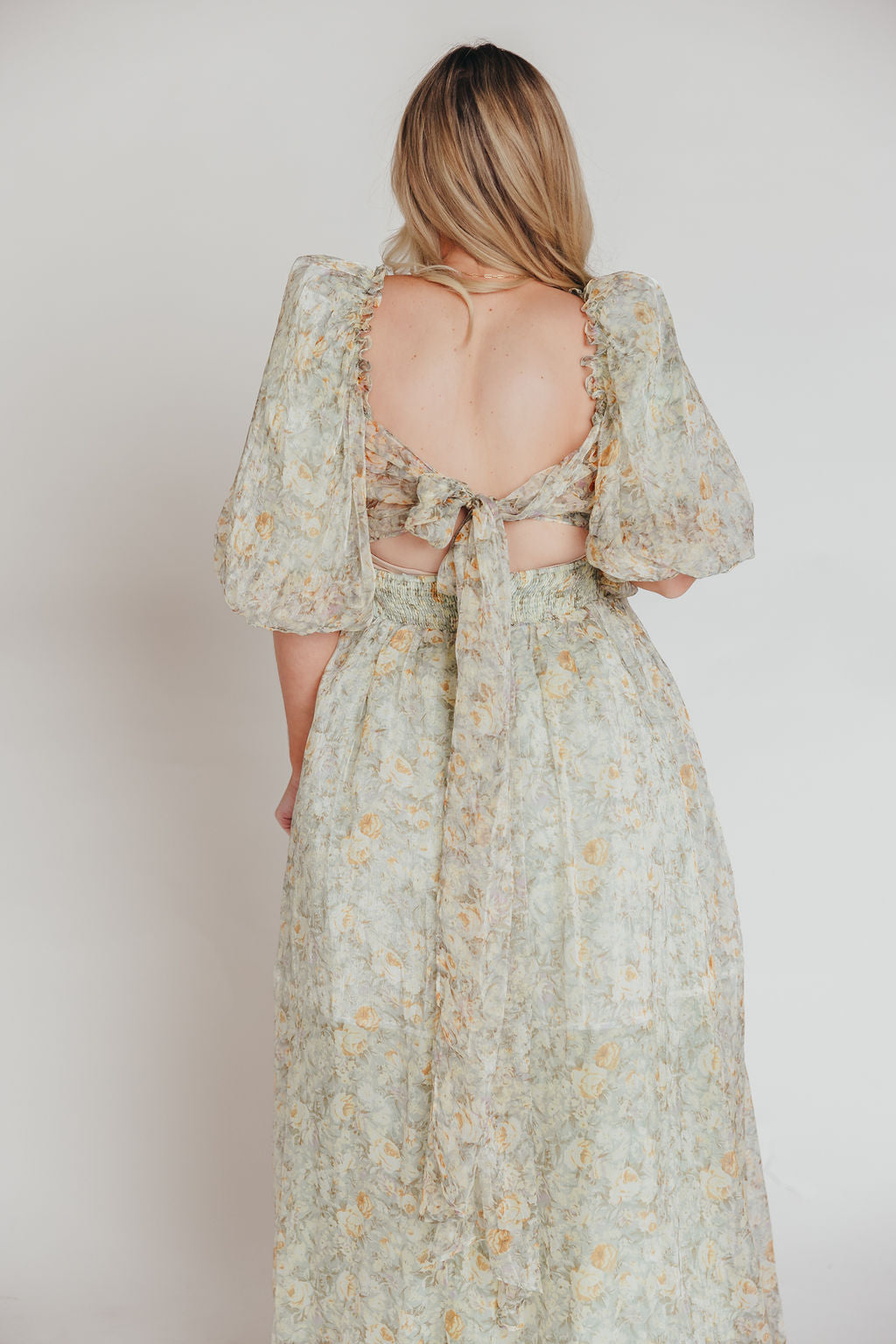 Esmée | Zwangere Maxi Jurk – Elegante Empire Taille & Romantische Ballonmouwen voor Speciale Gelegenheden