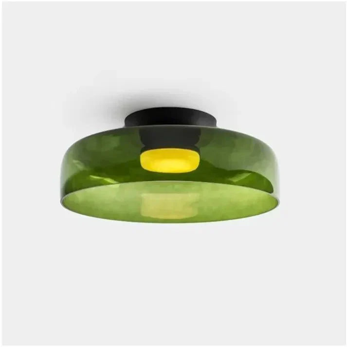 Glazen Plafondlamp – Transparant, Scandinavisch Design met Driekleuren LED voor Woonkamer of Eetkamer