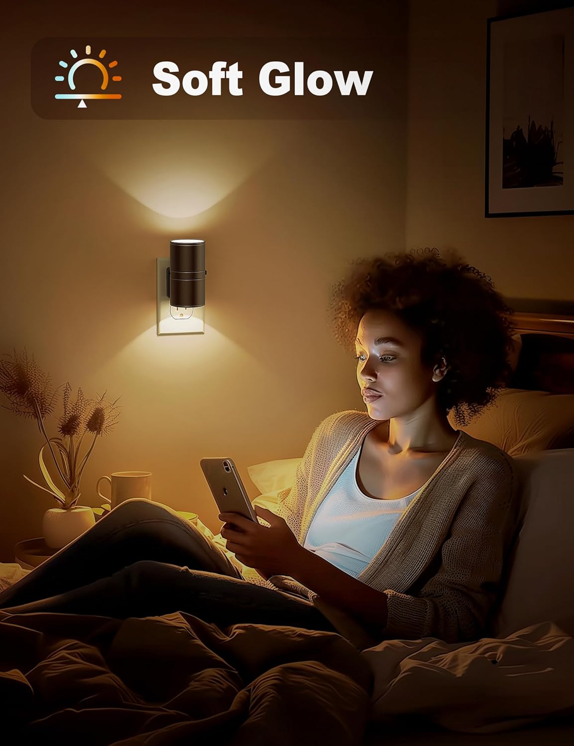 Dimbaar LED Nachtlampje – Wit Kunststof met Schemerfunctie voor Slaapkamer of Gangverlichting
