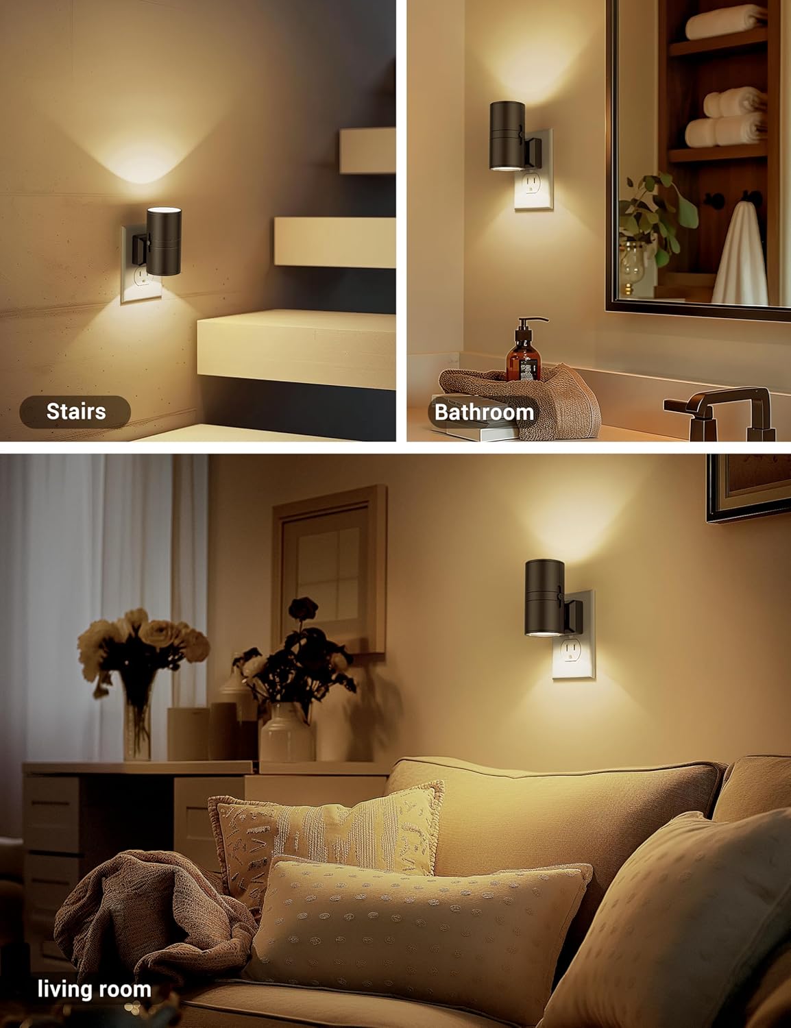 Dimbaar LED Nachtlampje – Wit Kunststof met Schemerfunctie voor Slaapkamer of Gangverlichting