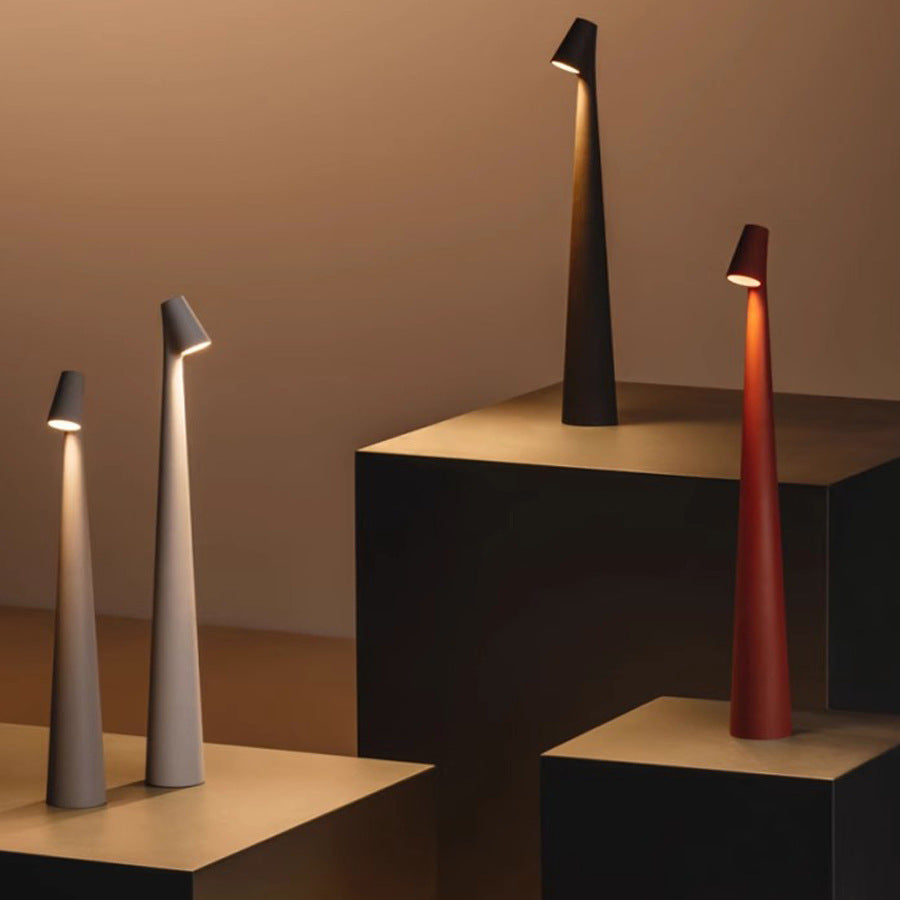 Draadloze Tafellamp – Aluminium, Minimalistisch Design met Touch-Functie voor Woonkamer of Eetkamer Verlichting