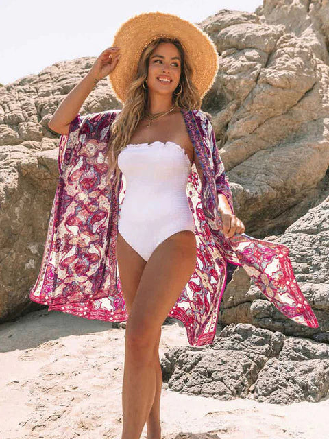 Rebekka | Dames Kimono Cover-Up – Luchtige Stof – Wijde Mouwen – Elegant Design