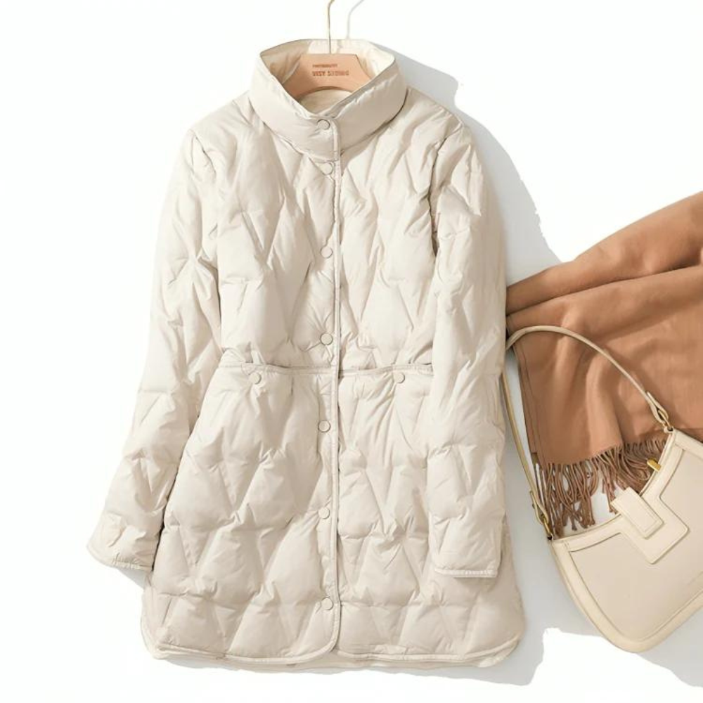 Warme Donsjas | Dames Winterjas met Halflange Lengte en Lichtgewicht Comfort