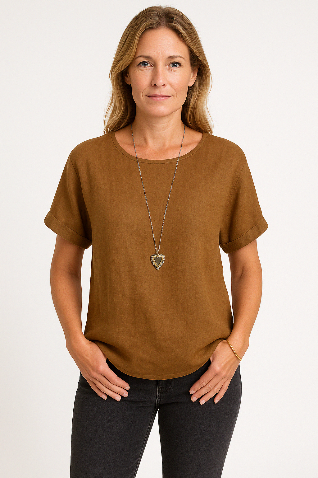 Edith | Dames T-shirt – Losse Pasvorm – Ademend – Ronde Hals – Korte Mouwen