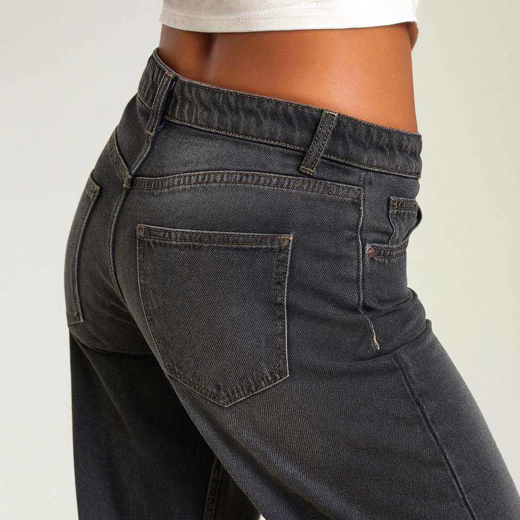 Low Rise Straight-Leg Jeans | Dames jeans met rechte pijp en lage taille in moderne streetstyle