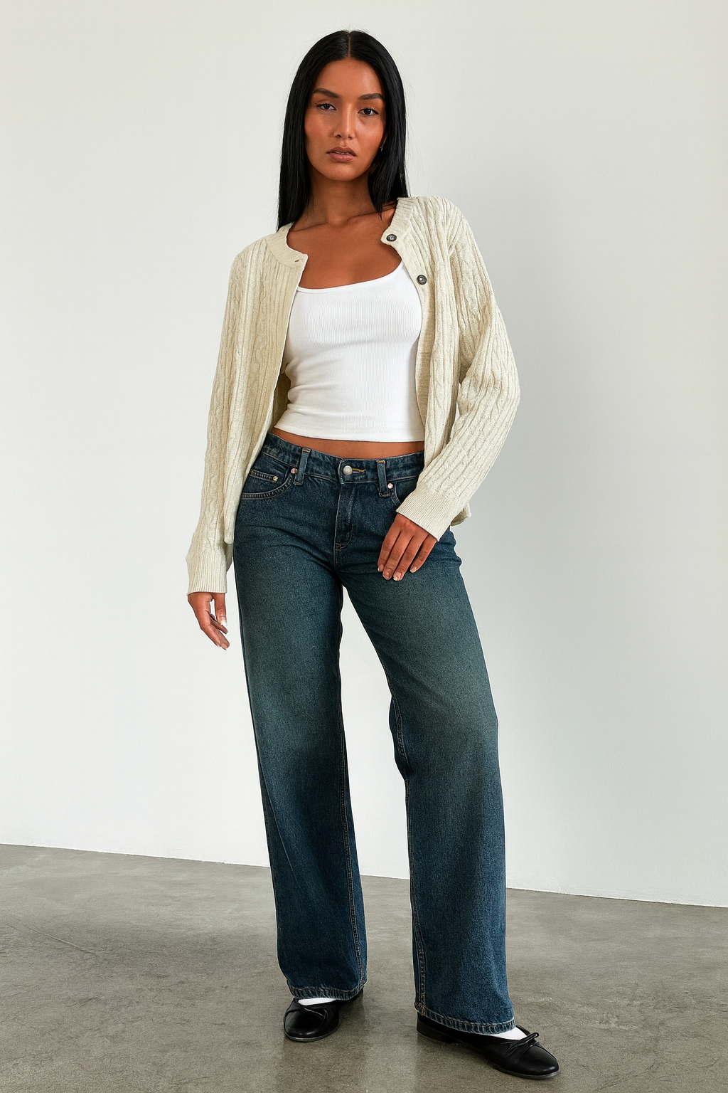 Low Rise Straight-Leg Jeans | Dames jeans met rechte pijp en lage taille in moderne streetstyle