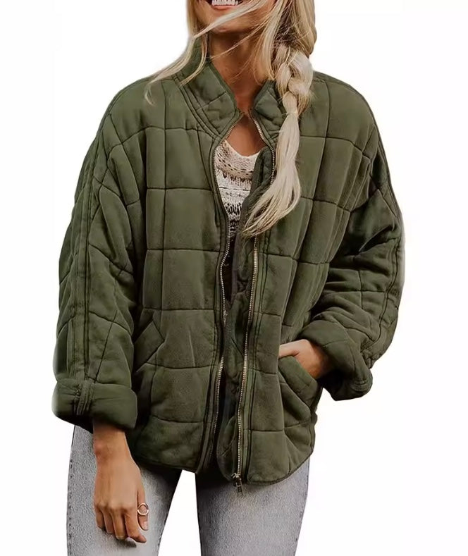 Eveline Jas | Dames Oversized Tussenjas met Gewatteerde Voering en Matte Tint