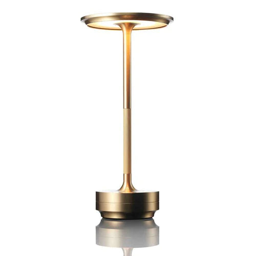 Draadloze Tafellamp – Metaal en Glas, Scandinavisch Design voor Woonkamer of Slaapkamer