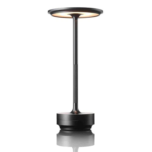 Draadloze Tafellamp – Metaal en Glas, Scandinavisch Design voor Woonkamer of Slaapkamer