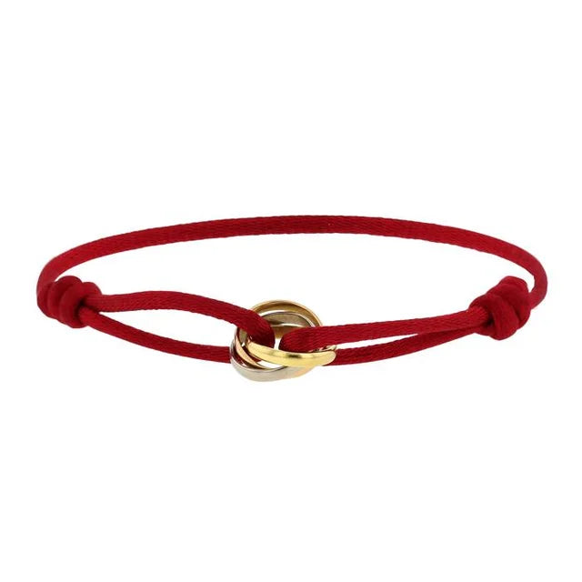 Gerlinda Drie-Eenheid Armband | Uniseks armband met verstrengelde ringen