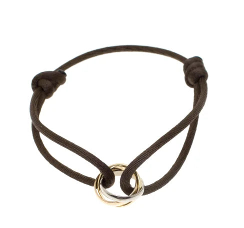 Gerlinda Drie-Eenheid Armband | Uniseks armband met verstrengelde ringen