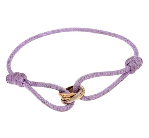 Gerlinda Drie-Eenheid Armband | Uniseks armband met verstrengelde ringen