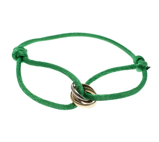 Gerlinda Drie-Eenheid Armband | Uniseks armband met verstrengelde ringen