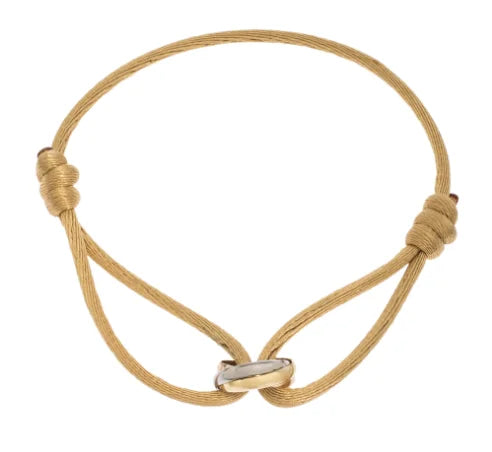 Gerlinda Drie-Eenheid Armband | Uniseks armband met verstrengelde ringen
