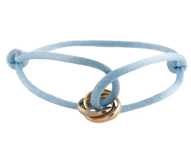 Gerlinda Drie-Eenheid Armband | Uniseks armband met verstrengelde ringen