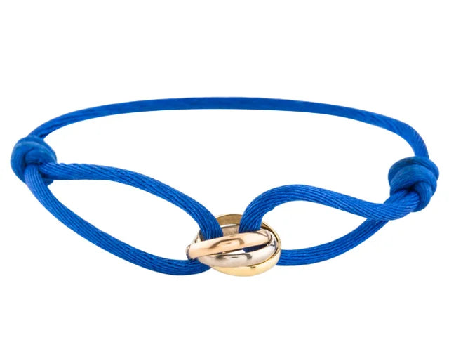 Gerlinda Drie-Eenheid Armband | Uniseks armband met verstrengelde ringen