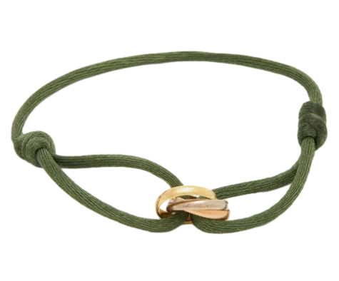 Gerlinda Drie-Eenheid Armband | Uniseks armband met verstrengelde ringen