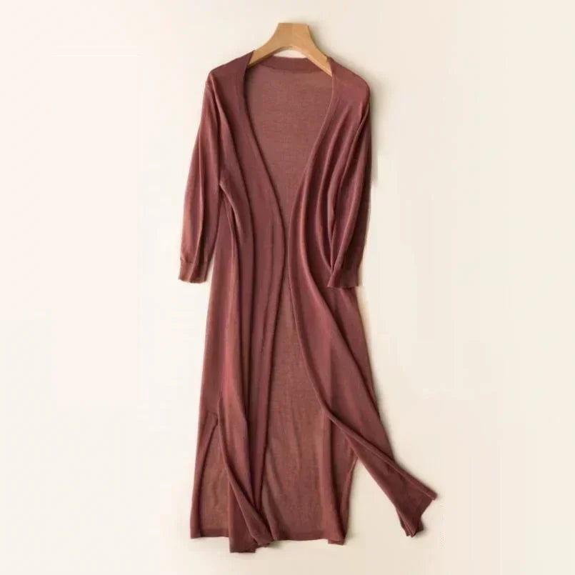 Feline | Dames Lange Vest – Lichtgewicht – Tijdloze Elegantie – Ademend & Comfortabel