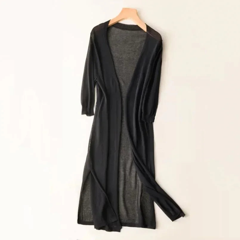 Feline | Dames Lange Vest – Lichtgewicht – Tijdloze Elegantie – Ademend & Comfortabel
